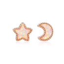 925 Sterling Silver Rose Gold Translucent Opal Earrings for Women-3