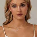 925 Sterling Silver 5mm Moissanite Necklace for Women-8