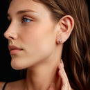 925 Sterling Silver Moissanite Earrings 1.3cm for Women-7