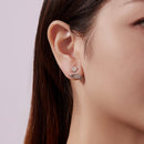 925 Sterling Silver Moissanite 0.50 Carat Earrings for Women-7