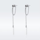 S925 Sterling Silver Plated Platinum Earrings for Women-4