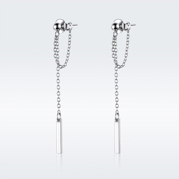 S925 Sterling Silver Plated Platinum Earrings for Women