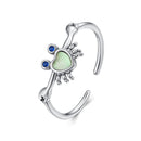 925 Sterling Silver Moonstone and Synthetic Spinel Ring for Women-3