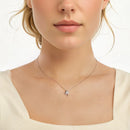 925 Sterling Silver + Nano Opal Stone Pendant Necklace for Women-5