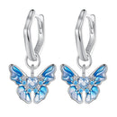 925 Sterling Silver Enamel Pavé Setting CZ Earrings for Women-2