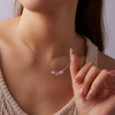 925 Sterling Silver Plated 40+5cm White Gold Necklace for Women-7