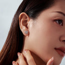 925 Sterling Silver Earrings with CZ in White Gold Plating for Women-7