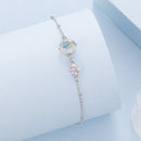 925 Sterling Silver 0.8cm CZ White Gold Plated Bracelet for Women-3