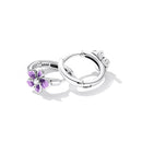 925 Sterling Silver Enamel Earrings with CZ - 1.2x0.7cm, Oxidized Finish for Women-4