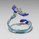 925 Sterling Silver Enamel Adjustable Ring for Women-4
