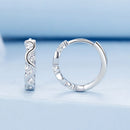 925 Sterling Silver Earrings with Platinum Plating and CZ - Stylish and Elegant Design for Women-3