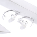 925 Sterling Silver Earrings in Rose Gold with Beads for Women-4