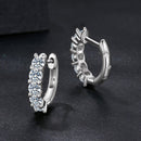 925 Sterling Silver Moissanite Earrings 1.3cm for Women-4