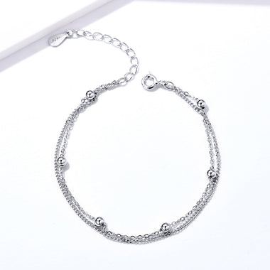 925 Sterling Silver Adjustable 19cm Bracelet for Women - 0