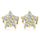 925 Sterling Silver Plated Platinum Pavé Setting CZ Earrings for Women-3