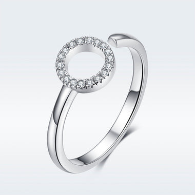 925 Sterling Silver Ring with Pavé Set CZ - 0