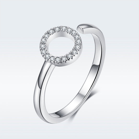 925 Sterling Silver Ring with Pavé Set CZ
