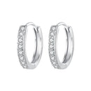 925 Sterling Silver Pavé Setting Gold Plated Earrings for Women-3