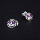 925 Sterling Silver Enamel Oxidized Earrings - 8mm for Women-6