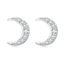 925 Sterling Silver Earrings with Pavé Setting CZ, 0.8*0.6cm for Women-1