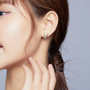 925 Sterling Silver Plated Gold Earrings with Enamel Process-6