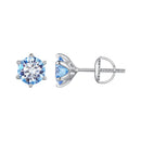 925 Sterling Silver Moissanite 1.00 Carat Earrings Size 7.0mm for Women-5