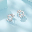 925 Sterling Silver Plated White Gold Earrings-4
