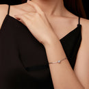 925 Sterling Silver Plated White Gold Moissanite Bracelet 15+6cm for Women-7