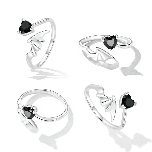 925 Sterling Silver Oxidized Pavé Setting CZ Ring