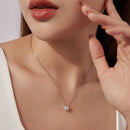 925 Sterling Silver 0.65 Carat Genuine Moissanite Necklace for Women-6