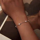 925 Sterling Silver White Gold Plated Adjustable CZ Bracelet for Women-6