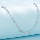 925 Sterling Silver 40+5cm White Gold Plated Necklace for Women-2