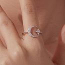 925 Sterling Silver Moissanite 0.25cm White Gold Plated Ring - Size E for Women-5