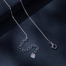 925 Sterling Silver 4mm Moissanite Plated Platinum Necklace for Women-5