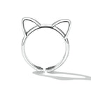 925 Sterling Silver Oxidized Paw Design Ring-4