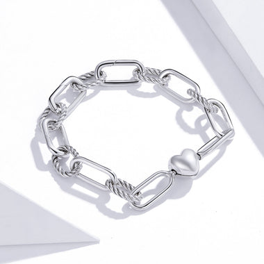 925 Sterling Silver Oxidized Bracelet 17cm for Women - 0