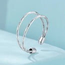 925 Sterling Silver & White Gold Plated Ring for Women - Stylish Width 2.3-6.3mm-3