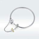 925 Sterling Silver Adjustable Length 17cm Bracelet for Women-4