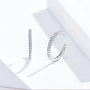 925 Sterling Silver Earrings with Pavé Set CZ-3