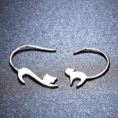 925 Sterling Silver Earrings for Women - 3*2.5cm, Platinum Plated - 0