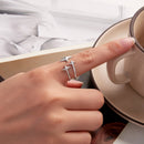 925 Sterling Silver Oxidized Silver Ring for Women-5