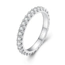 925 Sterling Silver Moissanite 0.03ct Ring Size 6-2