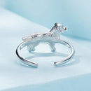 925 Sterling Silver Dog Ring 1.7mm for Women-1
