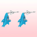 925 Sterling Silver Oxidized Enamel Earrings for Women - 1.3x0.5cm-6