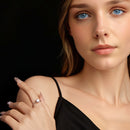 925 Sterling Silver Moissanite 1 Carat Ring Size 6-7