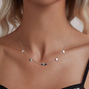 925 Sterling Silver Opal Pendant Necklace for Women - 40+5cm Adjustable Length-4
