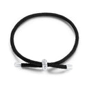 925 Sterling Silver and White Gold Plated Rope Bracelet for Men-2