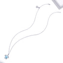 925 Sterling Silver Adjustable Necklace with Pavé CZ and Enamel, 44cm-6