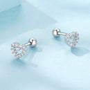 925 Sterling Silver White Gold Plated Earrings with CZ for Women-6