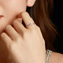 925 Sterling Silver Moissanite Size 6 Ring for Women-7